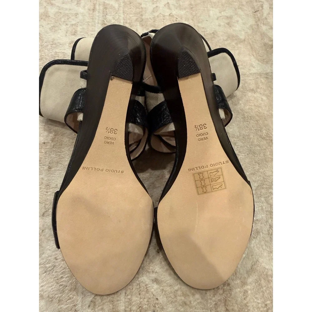 Studio Pollini Strappy Block-Heel Sandals, 38.5